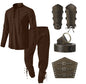4 Pcs Halloween Men's Renaissance Costume Set