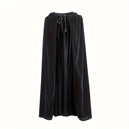 Medieval Black Hooded Cloak Adult Kid Unisex