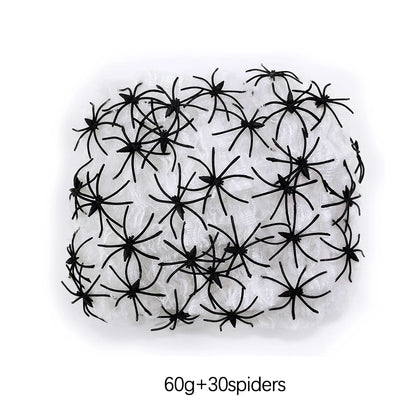 Artificial Spider Web White Stretchy Cobweb Glow