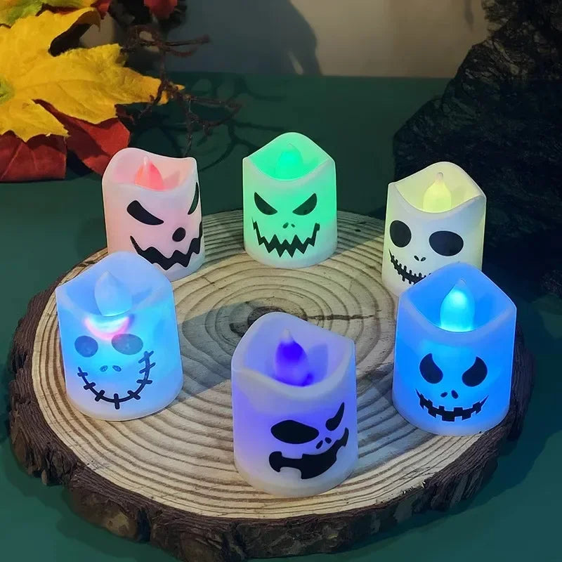 6pcs Halloween Led Ghost Pumpkin