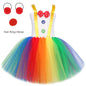 Rainbow Circus Clown Costume for Girls