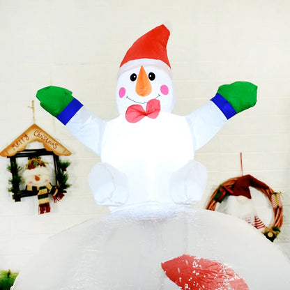 Inflatable Christmas Snow Globe with LED Light