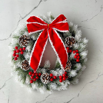 Christmas Wreath - Elegant Seasonal Decor - Decorative Wreath for Home & Holiday