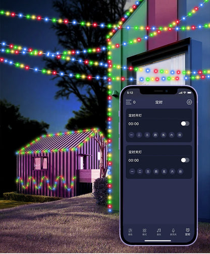 RGB Led String Lights Remote Bluetooth USB