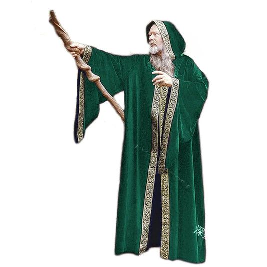Adult Hooded Death Vampire Wizard Monk Witch Costume