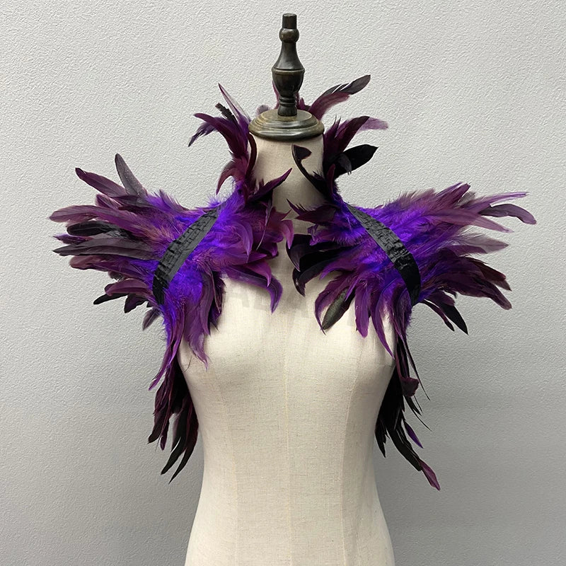 Natural Feather Shrugs Shawl For Women