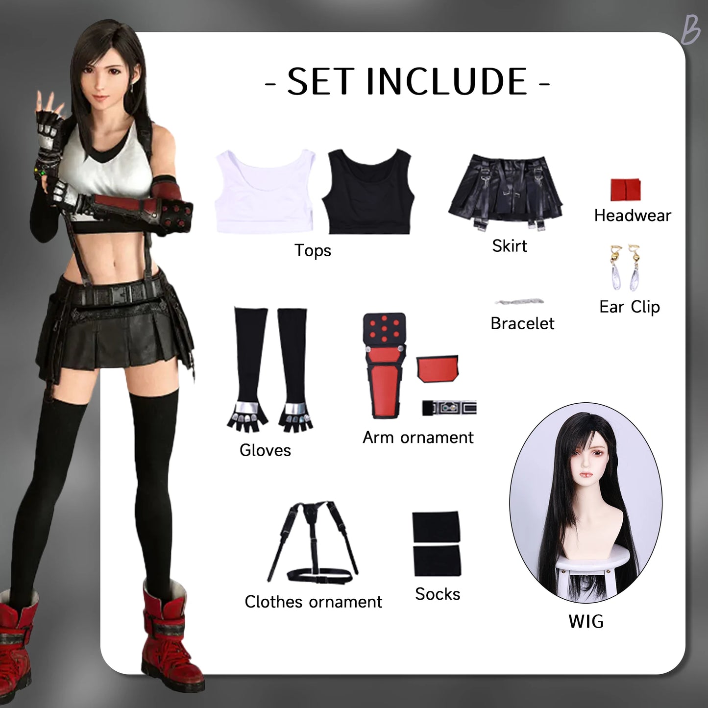 Tifa Lockhart Cosplay Costume