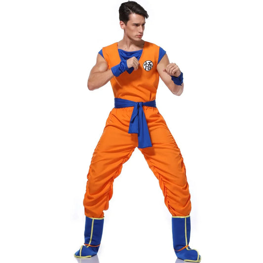 Adult Man Halloween Japanese Anime Son Goku Cosplay Costume