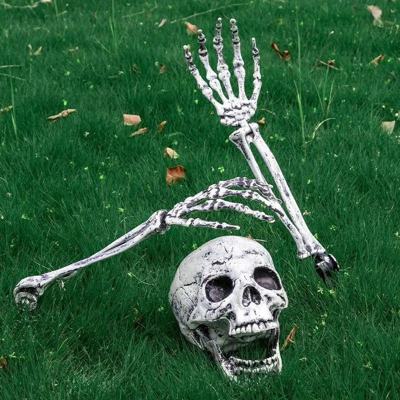 Skeleton Head Hands Halloween