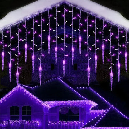 Led Icicle Curtain Lights Outdoor Street Garland