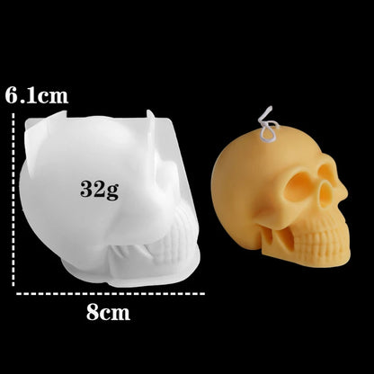 3D Skull Candle Silicone Mold