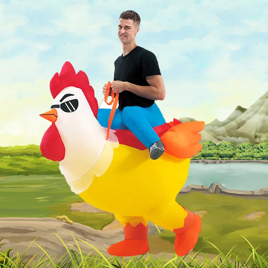 Colorful Rooster Inflatable Costume