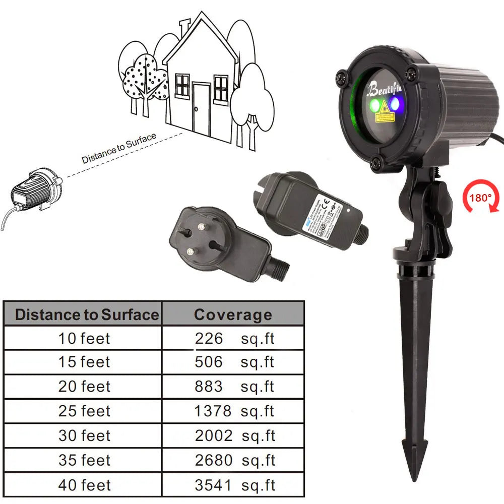 Christmas Projector Dynamic Laser Dots - Country House