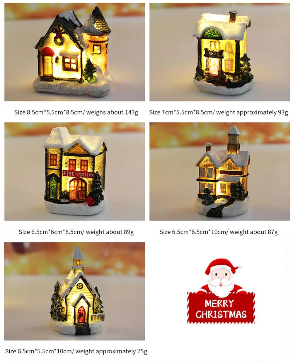 Christmas LED Light Wooden House Luminous Cabin