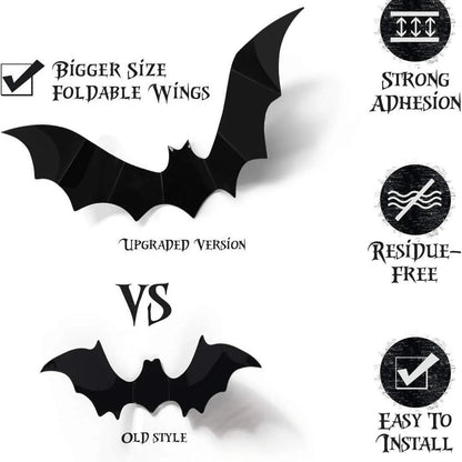 Halloween Bats 3D Wall Stickers