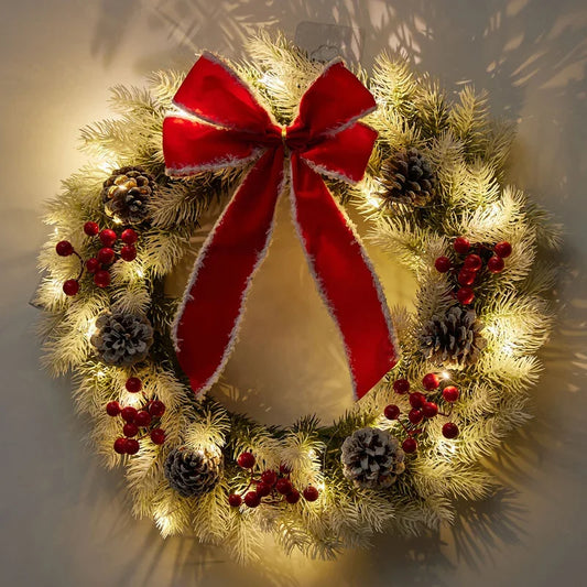 Christmas Wreath - Elegant Seasonal Decor - Decorative Wreath for Home & Holiday