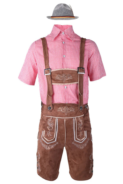 M-XXL Men German Oktoberfest Lederhosen Costume