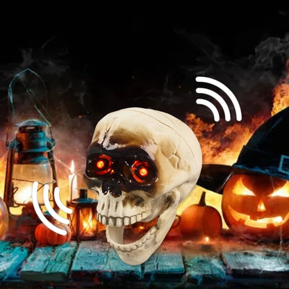 Animated Talking Skull with Flashing Eye