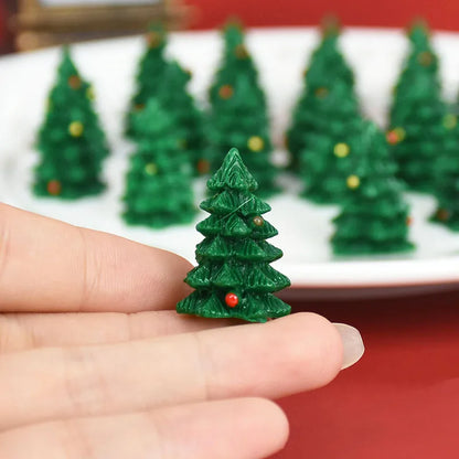 10pcs Miniature Christmas Tree Fairy Garden Figurines