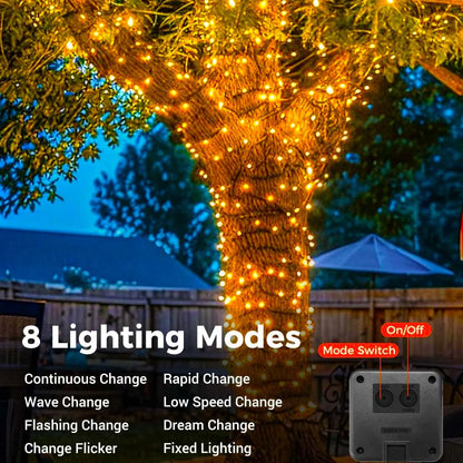 4pack 8 Modes Outdoor Solar String Light