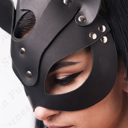 PU Fetish Leather Mask