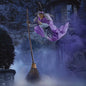 Halloween Life Size Talking Witch Outdoor Purple
