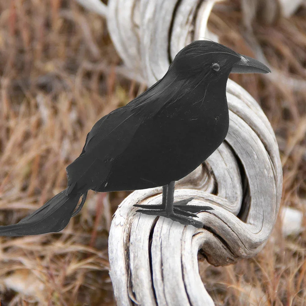 1-6PCS Scare Black Feather Crow