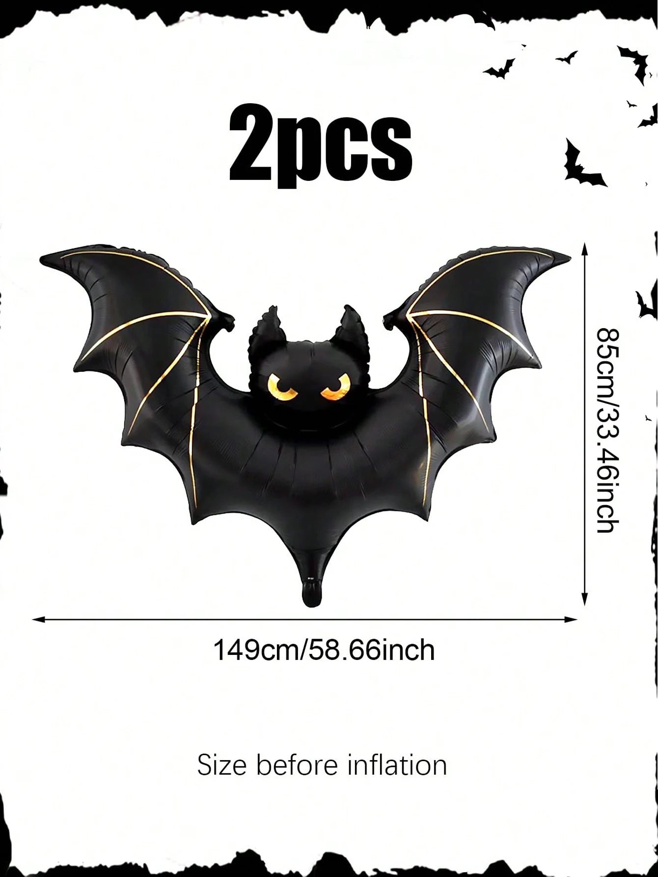 Halloween large scary bat balloon