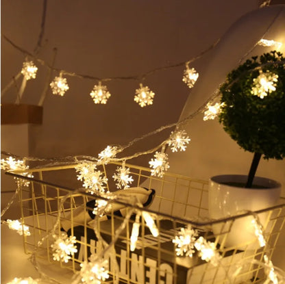 1.5/3m String Light - Snowflake Battery Powered Garland