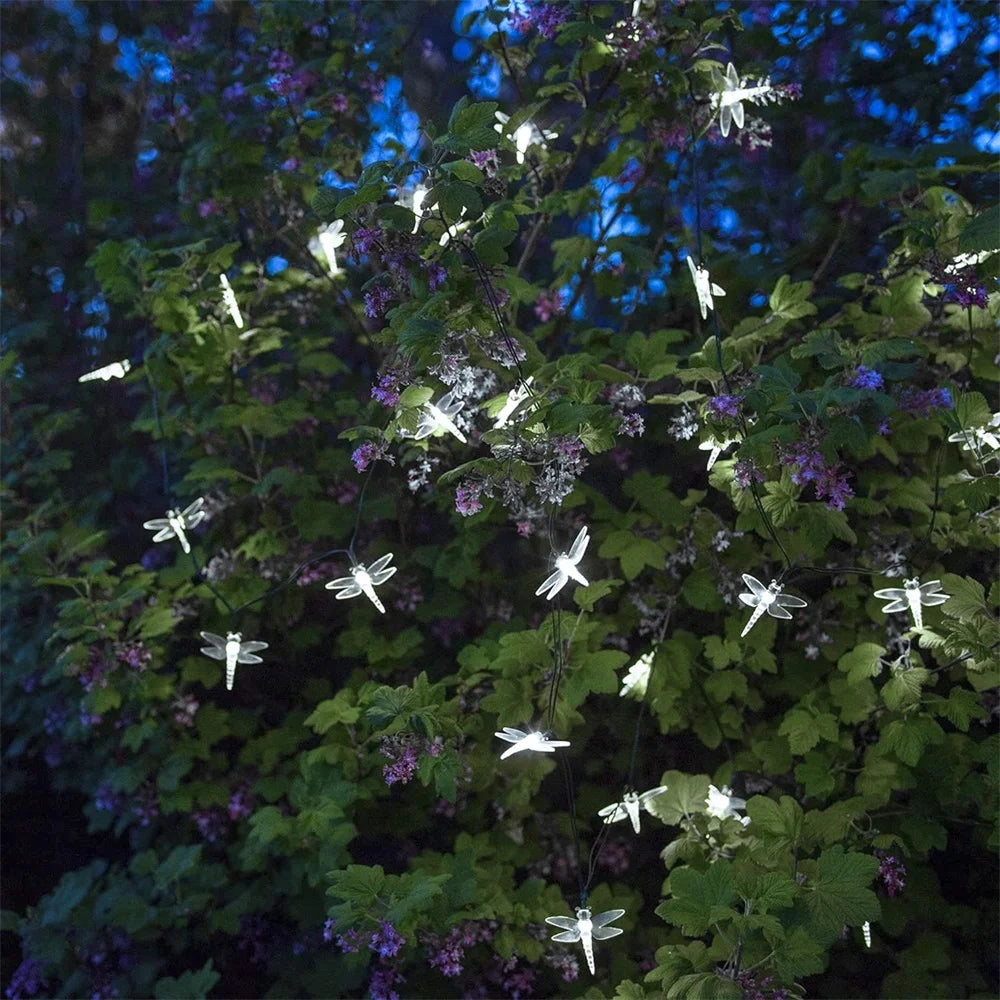 Solar String Lights - Dragonfly Lights for Patio Garden Yard