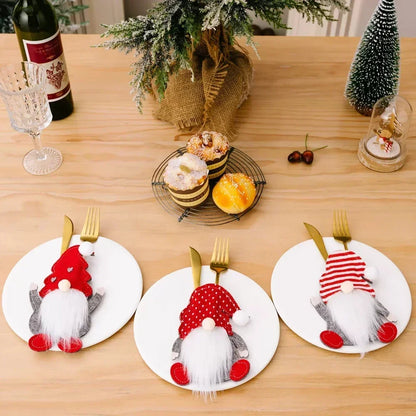 Adorable Christmas Cutlery Holder Knife Fork Bags