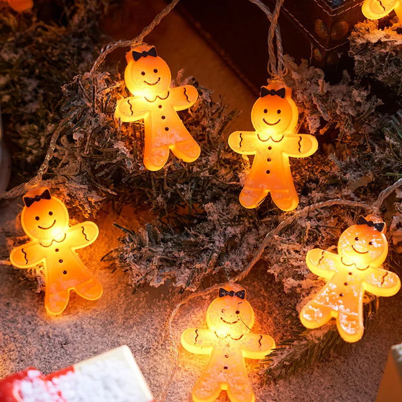 Gingerbread Man String Lights Christmas Decorations