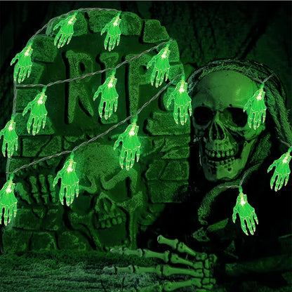 1PC 3M 20LED Halloween Spooky Skeleton Hand