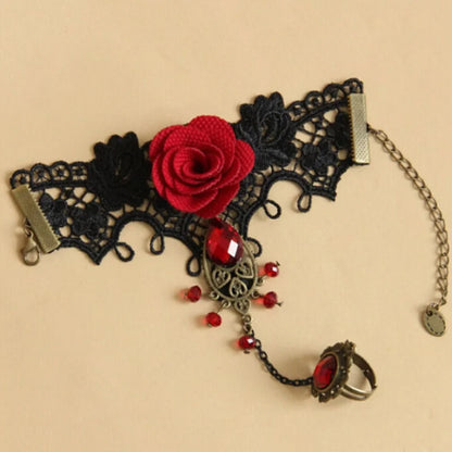 Women Rose Bracelets Steampunk Gothic Style