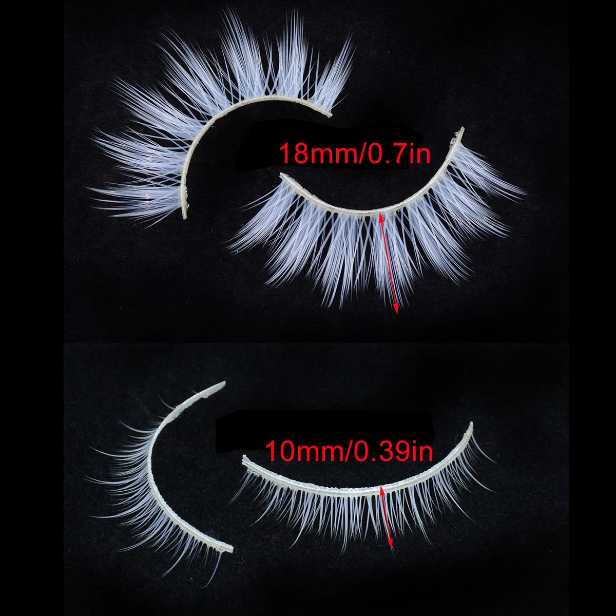 2 Pairs/cas 3D White Eyelashes