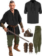 4 Pcs Halloween Men's Renaissance Costume Set