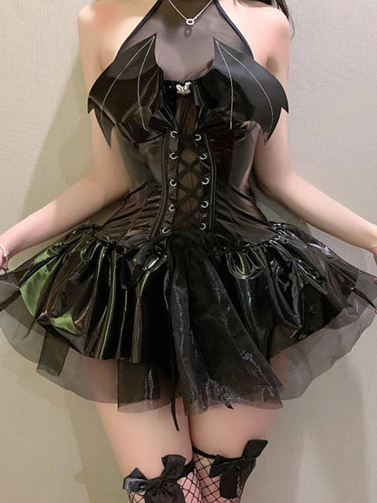 AltGoth Sexy Cosplay Pu Dress Women
