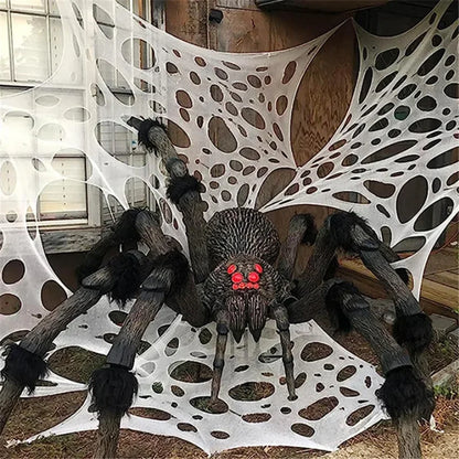 Giant Stretchy Spider Web Halloween Decor 20ft Cobweb
