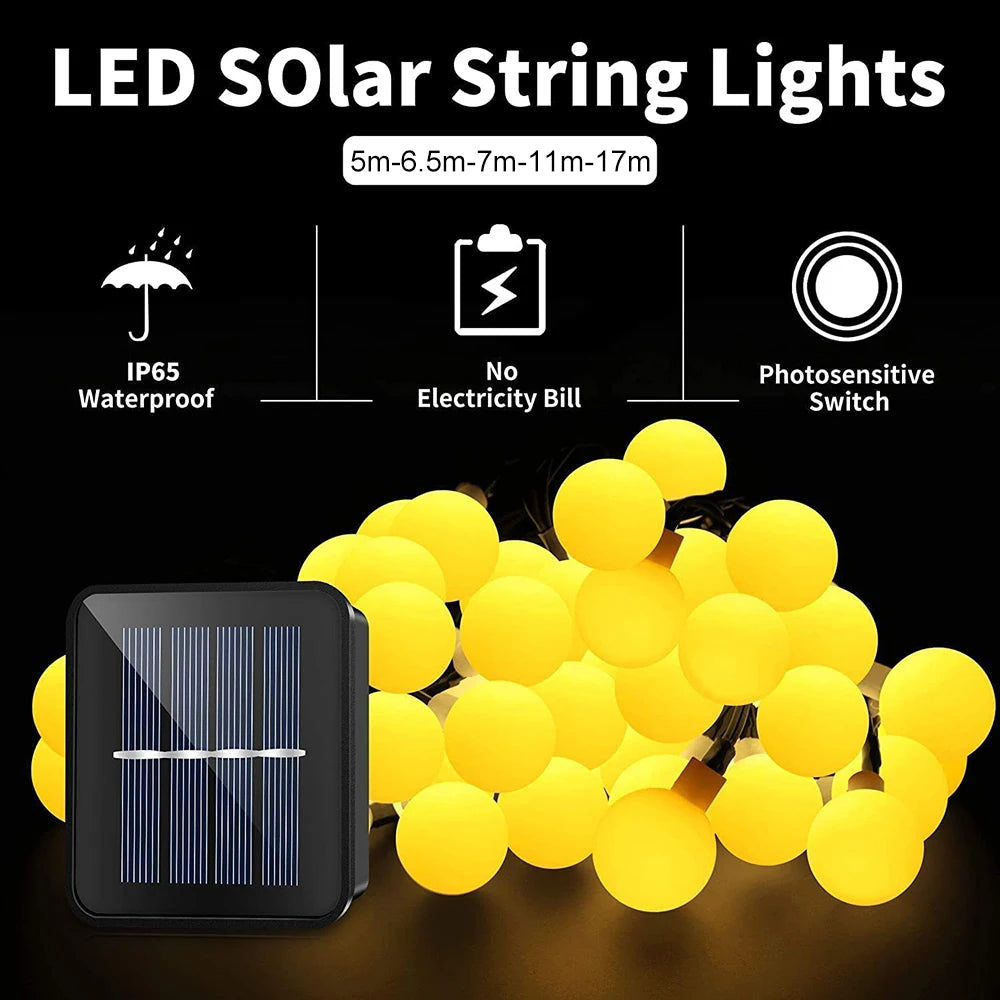 Solar Powered Outdoor String Light - Street Garland