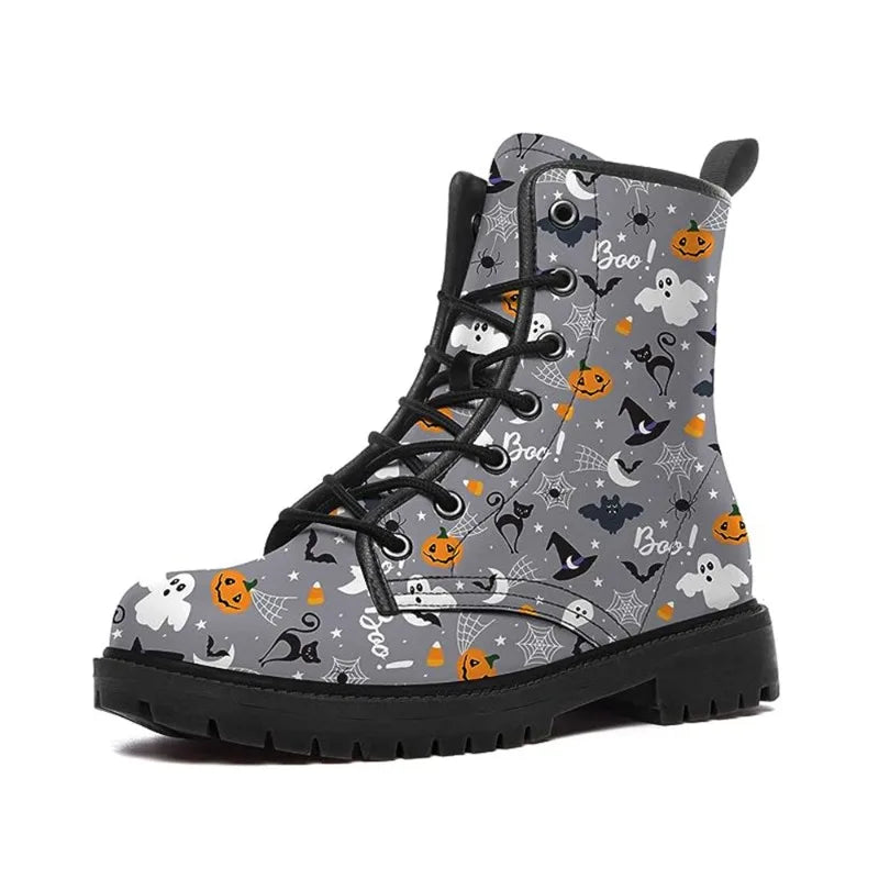 Low Heel Women Halloween Themed Boots