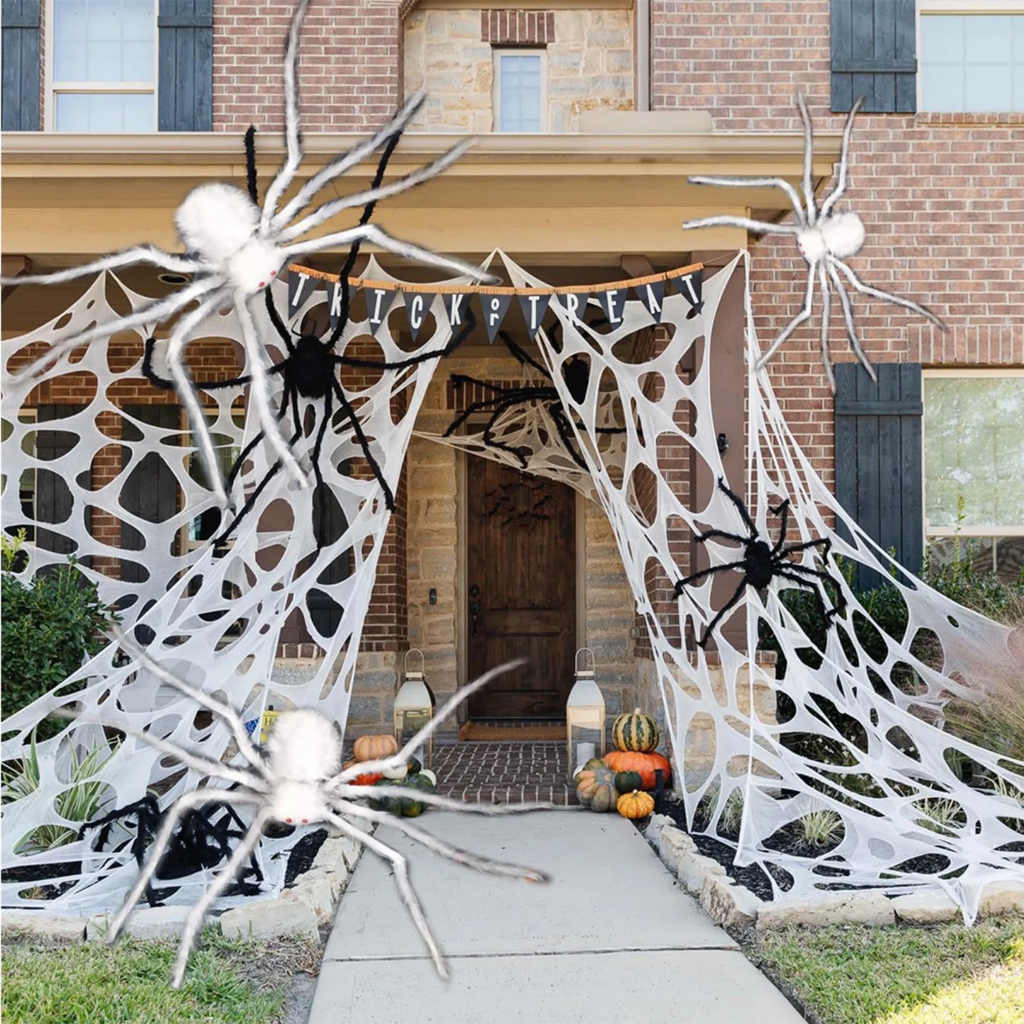 Big Plush Spider Scary Halloween Decoration