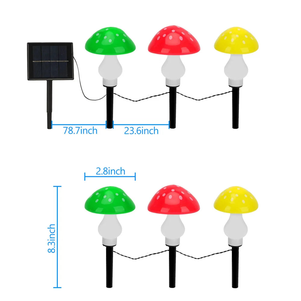 Solar Waterproof Mushroom Light