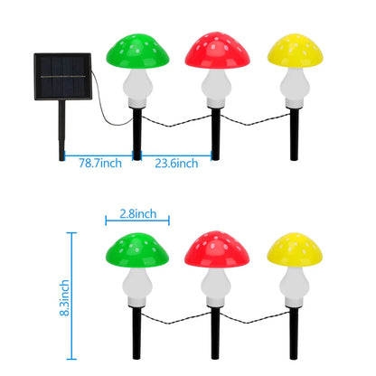 Solar Waterproof Mushroom Light