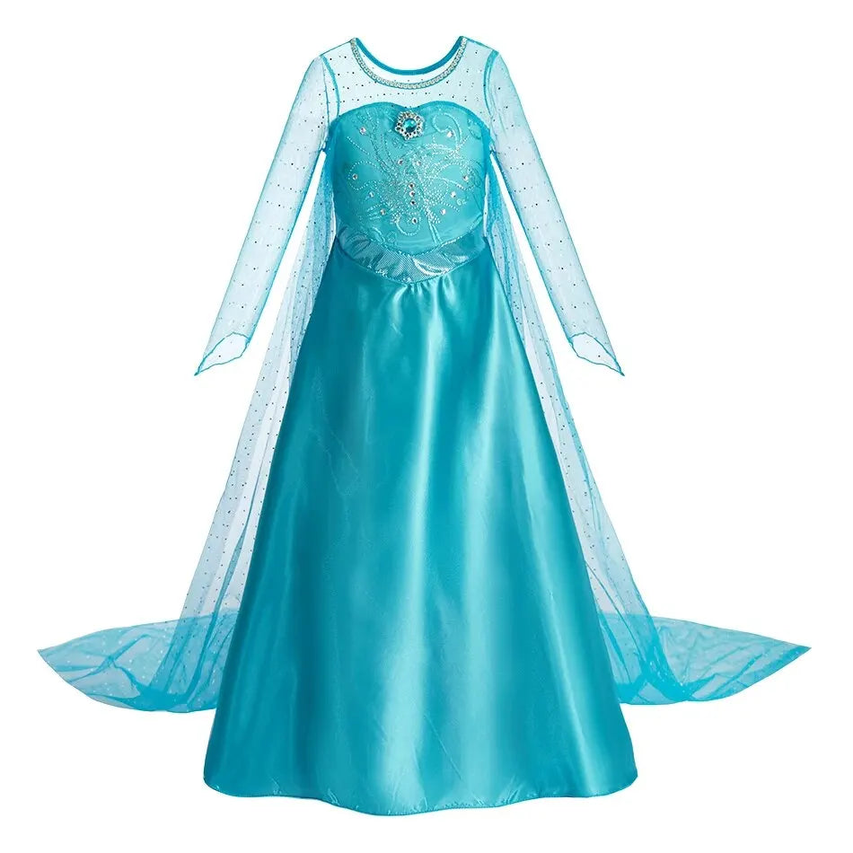 Halloween Elsa Dress for Girls Children Party