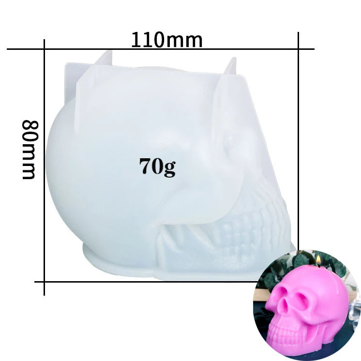 3D Skull Candle Silicone Mold