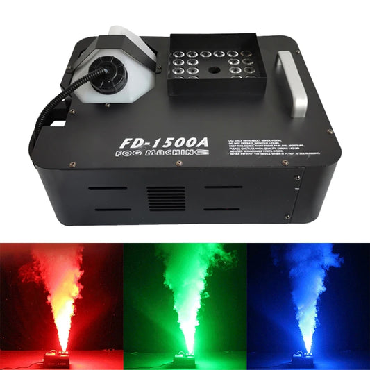 1500W Fog Smoke Machine DMX RGB 24LED Stage Light