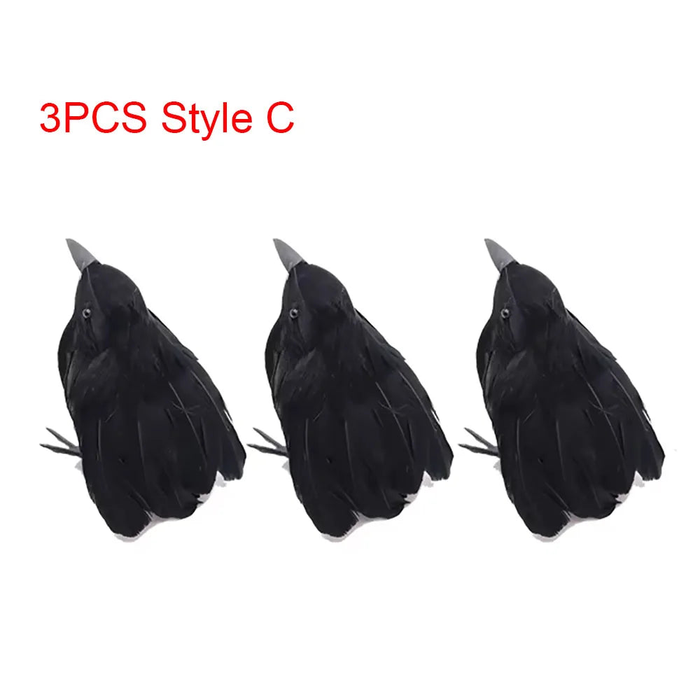 Simulation Fake Raven Bird Props