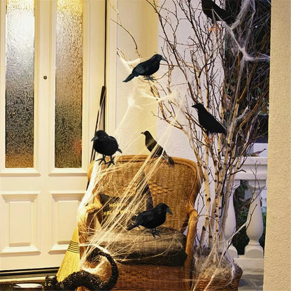 Simulation Fake Raven Bird Props