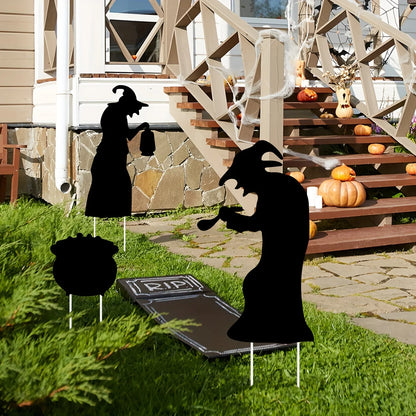 3Pcs Witch Halloween Decorations Outdoor