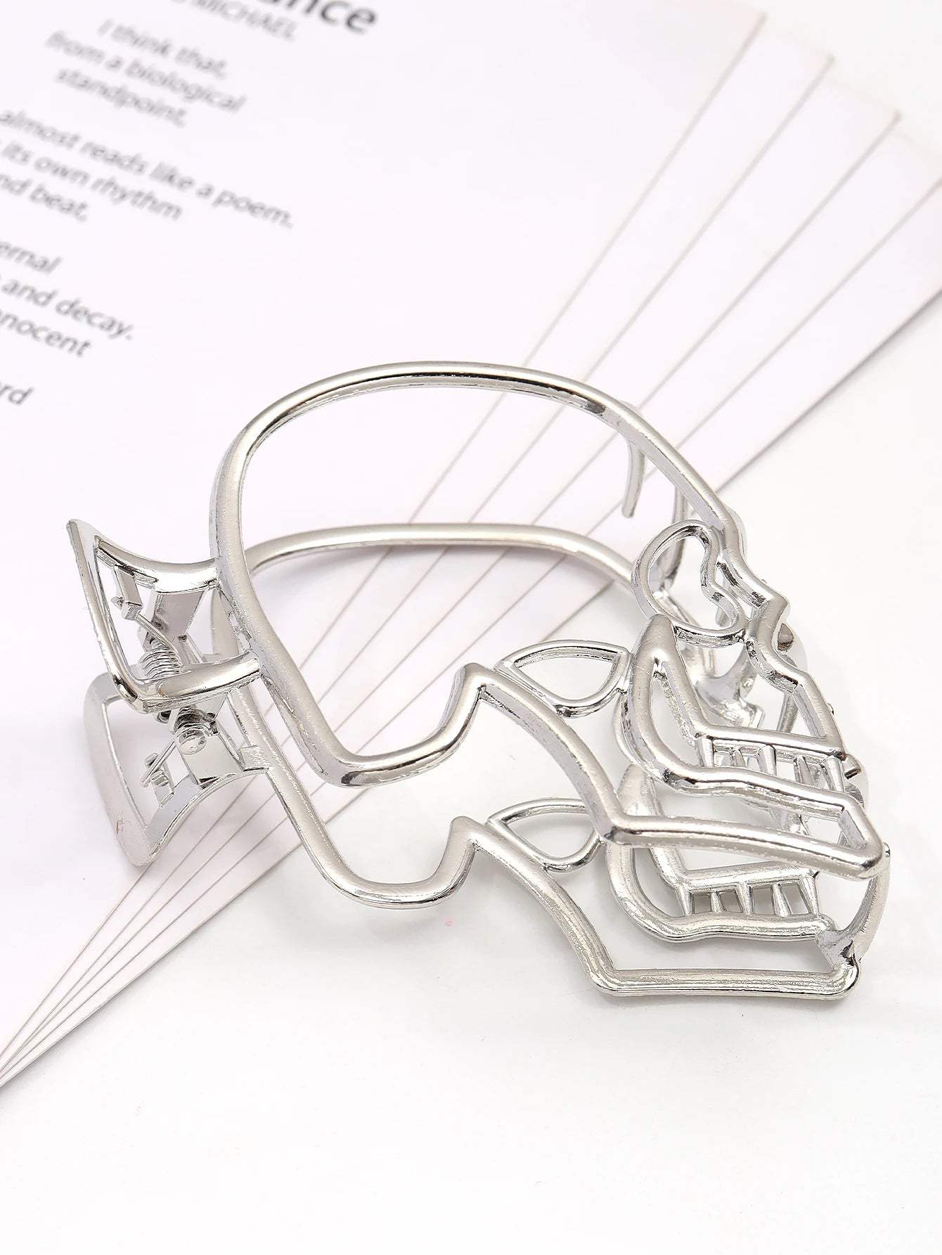 Halloween punk style metal skull